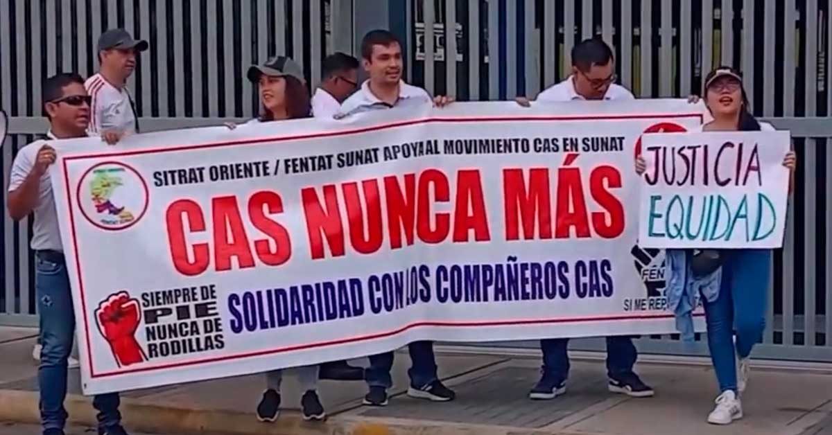 Trabajadores CAS De Sunat En Loreto Acataron Paro Nacional Por Igualdad