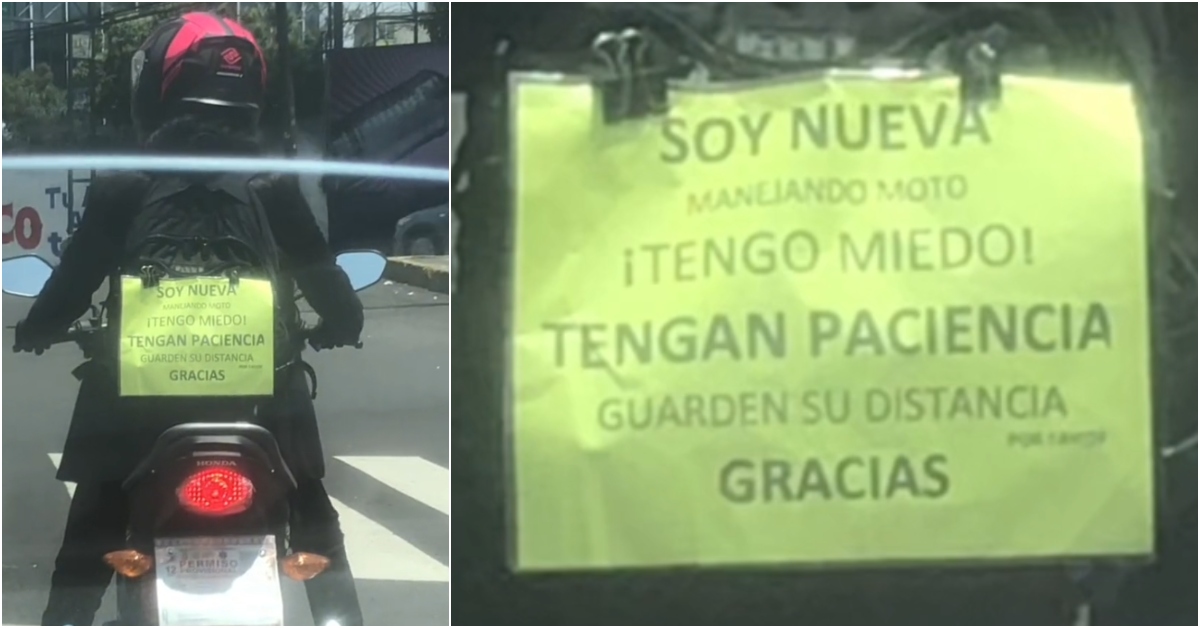 Motociclista Atrae Miradas Con Peculiar Letrero En Su Espalda Soy