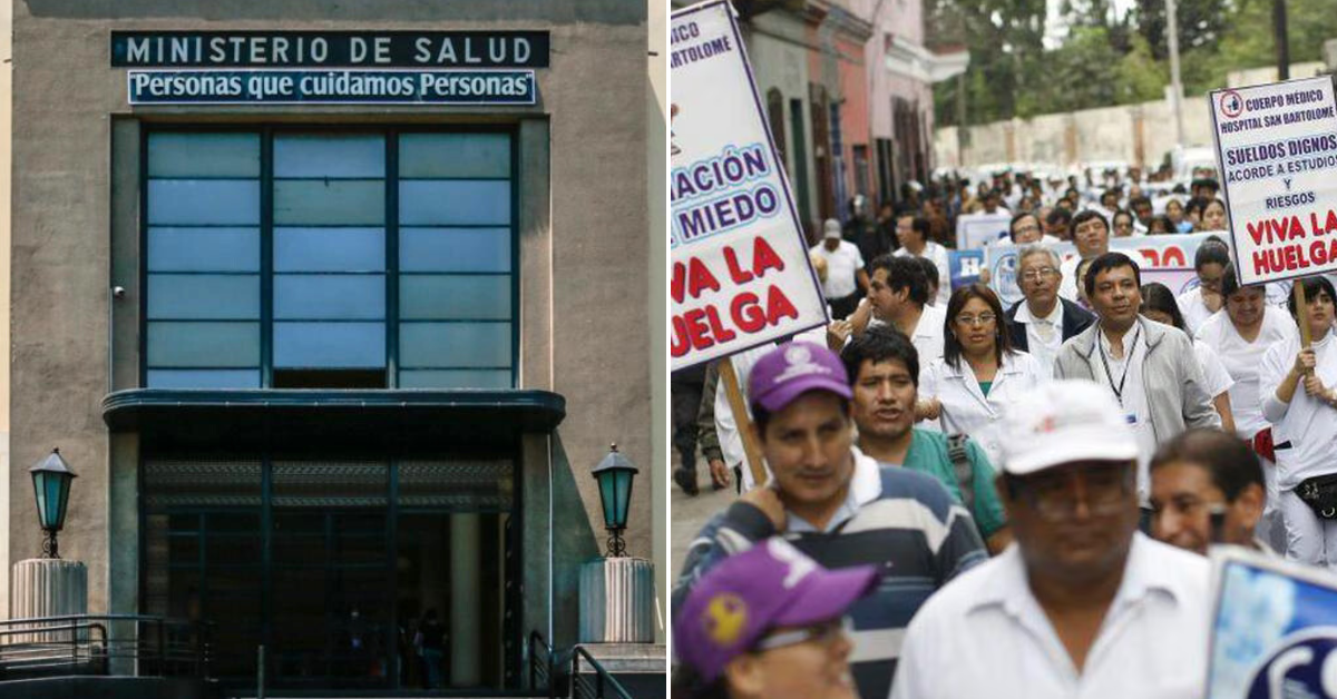 Paro nacional de médicos Minsa afirma que más del 98 del personal