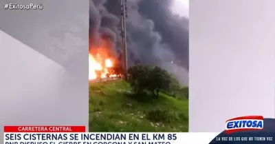 Carretera-Central-incendio-de-gran-magnitud-por-choque-de-camion-cisterna-Corcon