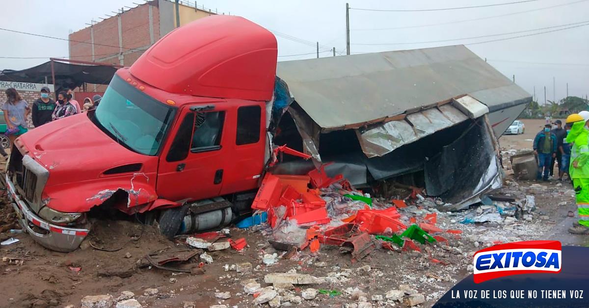 Camión Frigorífico Se Despista En La Panamericana Exitosa Noticias 5160