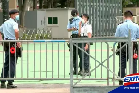 Hong-Kong-Polica-parque-Tiananmn-China-Exitosa
