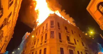 Incendio cerca a la Plaza San Martn