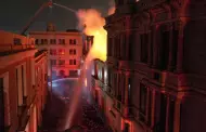 Centro de Lima: Bomberos confinan incendio en inmueble ubicado cerca de la plaza San Martn
