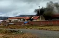 Protestas en Puno: Incendian local del Centro Binacional de Atencin en Frontera, en Desaguadero