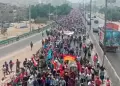 Puente Piedra: Manifestantes se desplazan por Panamericana Norte para sumarse a protestas contra el Gobierno