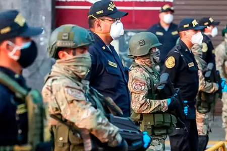 Policía Nacional del Perú y Fuerzas Armadas.