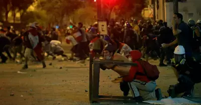 Violentas manifestaciones en Lima