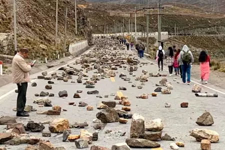 Bloqueo de carreteras en Morococha, Junín