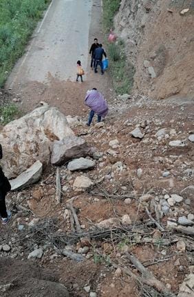 Derrumbe provocado por lluvias afecta tramo Alpash- Piuroc