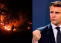 Chile: presidente de Francia, Emmanuel Macrón, enviará apoyo para contrarrestar incendios en el país