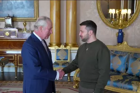 Rey Carlos III reunido con el Presidente de Ucrania