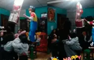No pudo con todos! Payaso peruano es confundido con piata, recibe golpes y se cae en fiesta infantil