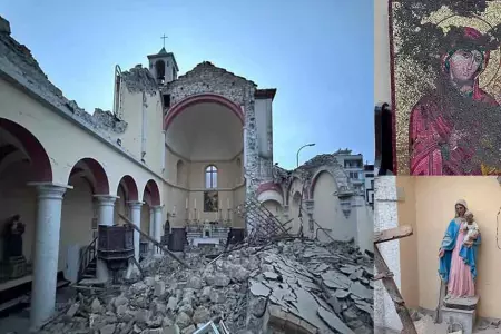 Imagen de Virgen Mara qued intacta tras terremoto en Turqua.