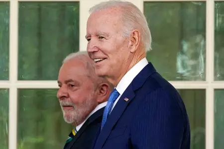 Los presidentes de Estados Unidos, Joe Biden, y de Brasil, Lula da Silva.