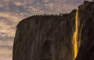 Una "cascada de fuego" vuelve a iluminar el parque de Yosemite