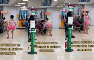 Qu movimientos! Mujer hace aerbicos mientras espera en el banco
