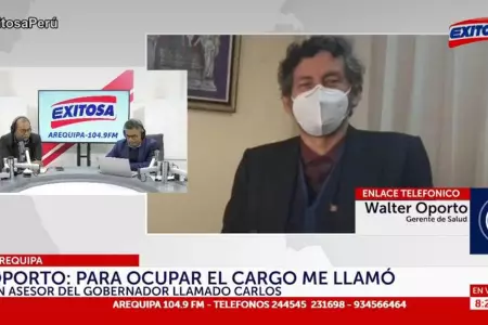 Walther Oporto Prez en declaracines a Exitosa