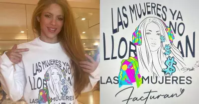 Shakira anunci la venta una polera edicin limitada con su famosa frase.
