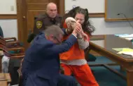 Inslito! [VIDEO] Mujer que decapit a su amante ahora ataca a su abogado en pleno juicio