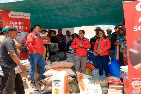 Caja Huancayo entrega productos de primera necesidad