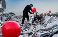Terremoto en Turqua: Con globos rojos rinden homenaje a los nios fallecidos en los fuertes sismos