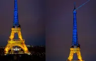 Conflicto Ucrania -Rusia: A un ao del comienzo,la torre Eiffel se ilumina con los colores de Ucrania