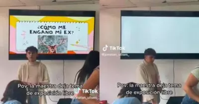 Joven coment en su clase como su expareja le fue infiel