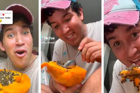 Cubano sorprende al comer papaya con pepas
