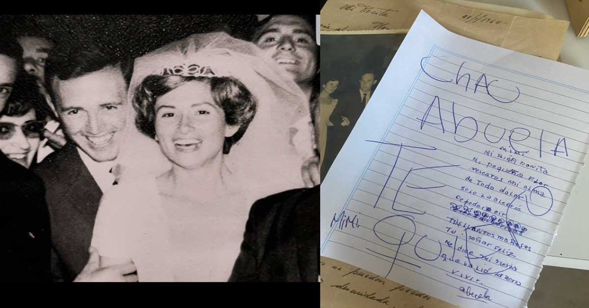 Joven encuentra nota que le escribió su abuelita antes de morir 