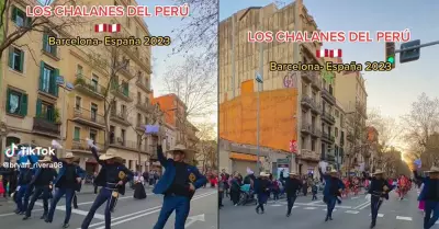 Video viral de cinco jvenes que sorprenden en Barcelona por sus pasos de marine