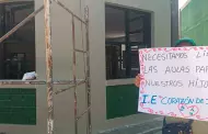 ncash: Padres de familia y docentes del colegio Corazn de Jess exigen culminacin de obra