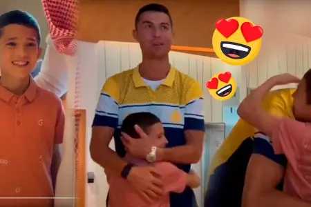 Cristiano Ronaldo y niño sirio