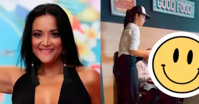 Mariella Zanetii orgullosa de su hija por su trabajo como mesera