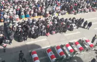 Puno: Poblacin aymara se despide de militares en la plaza de Ilave