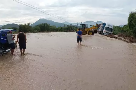Fuertes lluvias y desbordes en Perú.