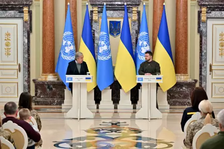 Antonio Guterres con Presidente de Ucrania