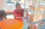 Da de la Mujer: Madre de familia trabaja vendiendo desayunos al paso para sacar adelante a sus hijas