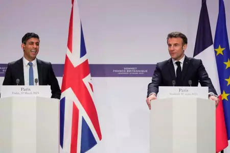 Rishi Sunak y Emmanuel Macron