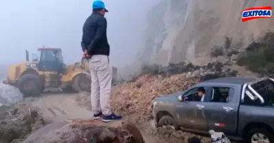 Alcalde de Huancabamba queda varado en carretera.