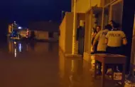 Lambayeque: Comisara y viviendas en Jos Leonardo Ortiz inundadas por lluvia y colapso de desage