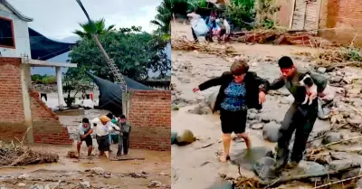 Soldados salvan a pobladores de La Libertad tras lluvias