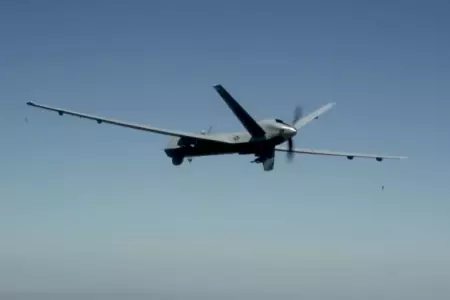 Dron destruido por caza ruso