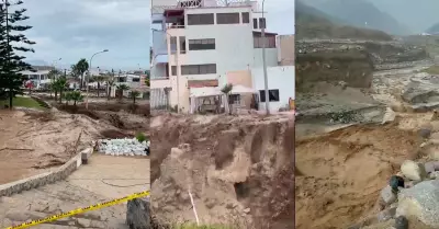 Se registra nuevo huaico y reactivacin de quebrada en Punta Hermosa.