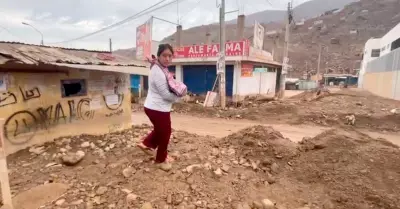 Damnificados por huaicos en San Juan de Lurigancho.