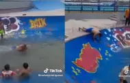 Chimbote: Jóvenes utilizan pista de skate como piscina