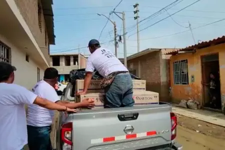 Exitosa y Azucarera Pomalca hacen la entrega de ayuda humanitaria.