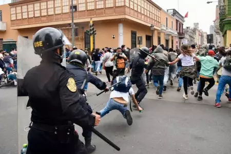 Accionar de la Policía Nacional en protestas.