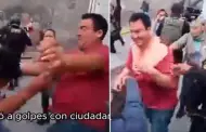 Congresista Edwin Martnez se agarr a golpes con un manifestante en Arequipa