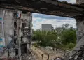 Restos de explosiones en Ucrania
